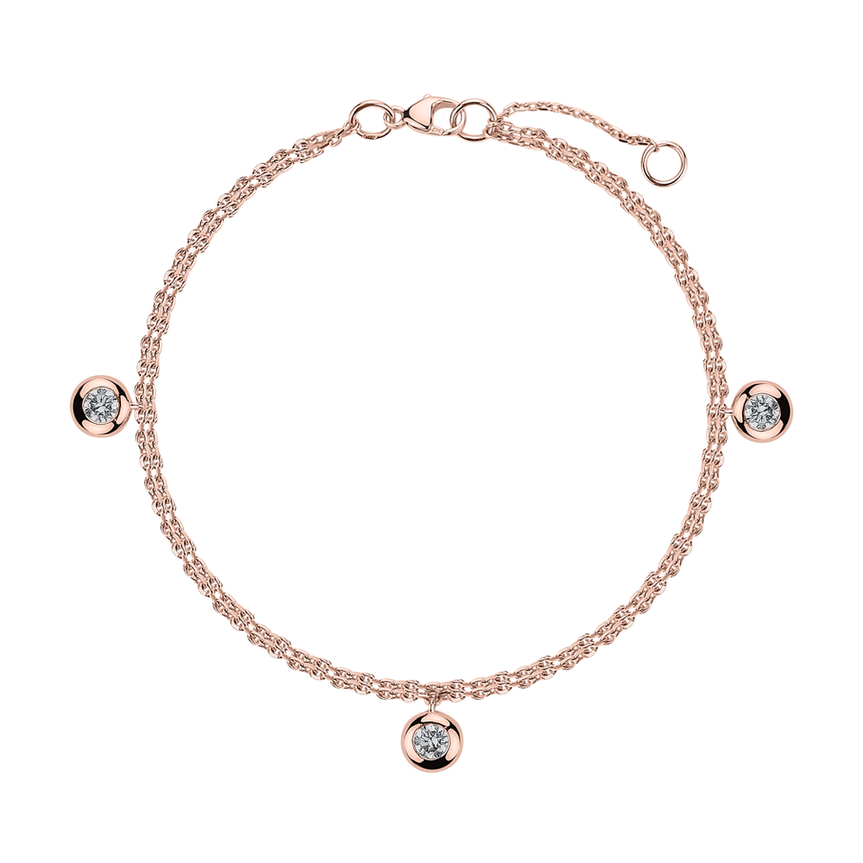 14ct white gold diamond bracelet Adorable Dots