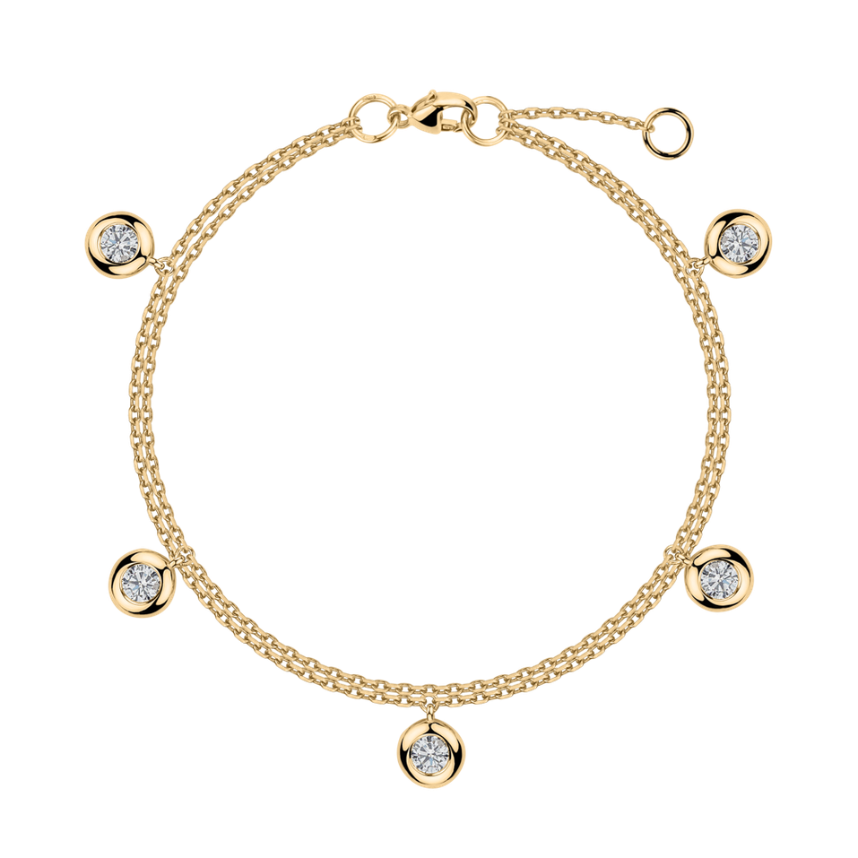 14ct white gold diamond bracelet Adorable Dots