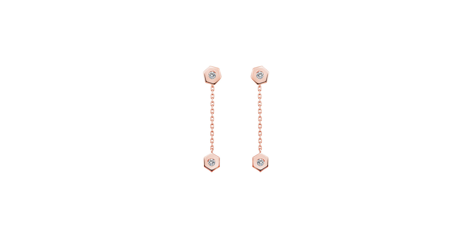 Diamond earrings HexaTwin
