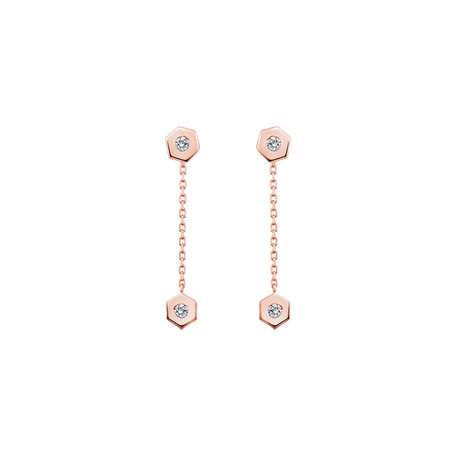 Diamond earrings HexaTwin