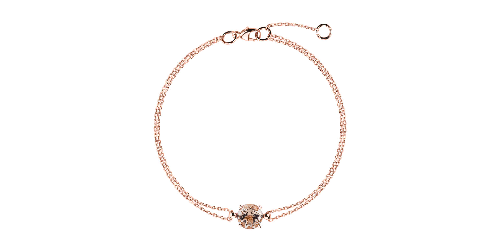 14ct rose gold bracelet with Morganite Roneme