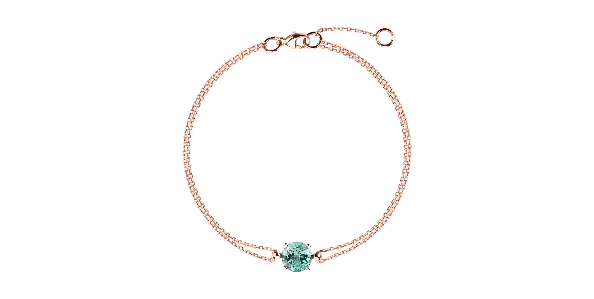 14ct rose gold bracelet with Tourmaline Turquoise Roneme