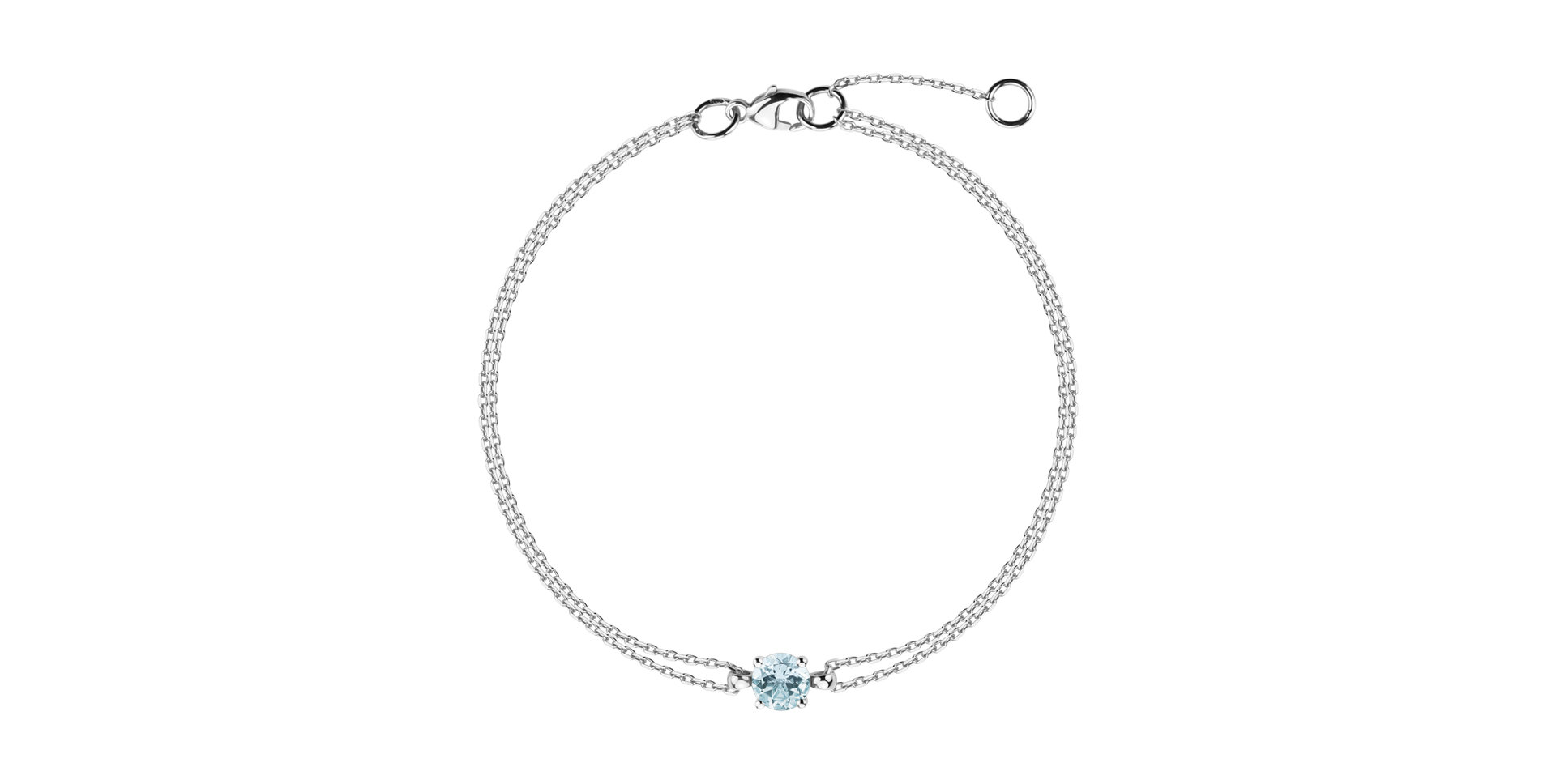 14ct white gold bracelet with Aquamarine Roneme