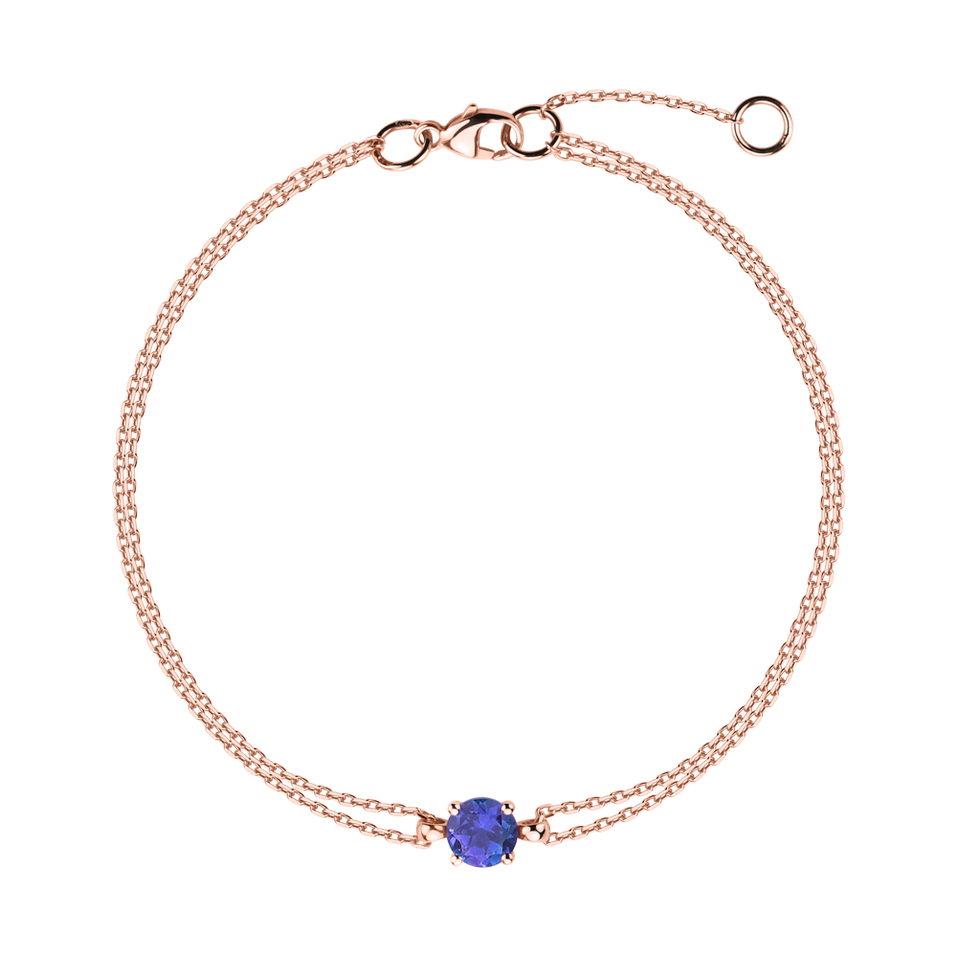 14ct rose gold bracelet with Tanzanite Roneme