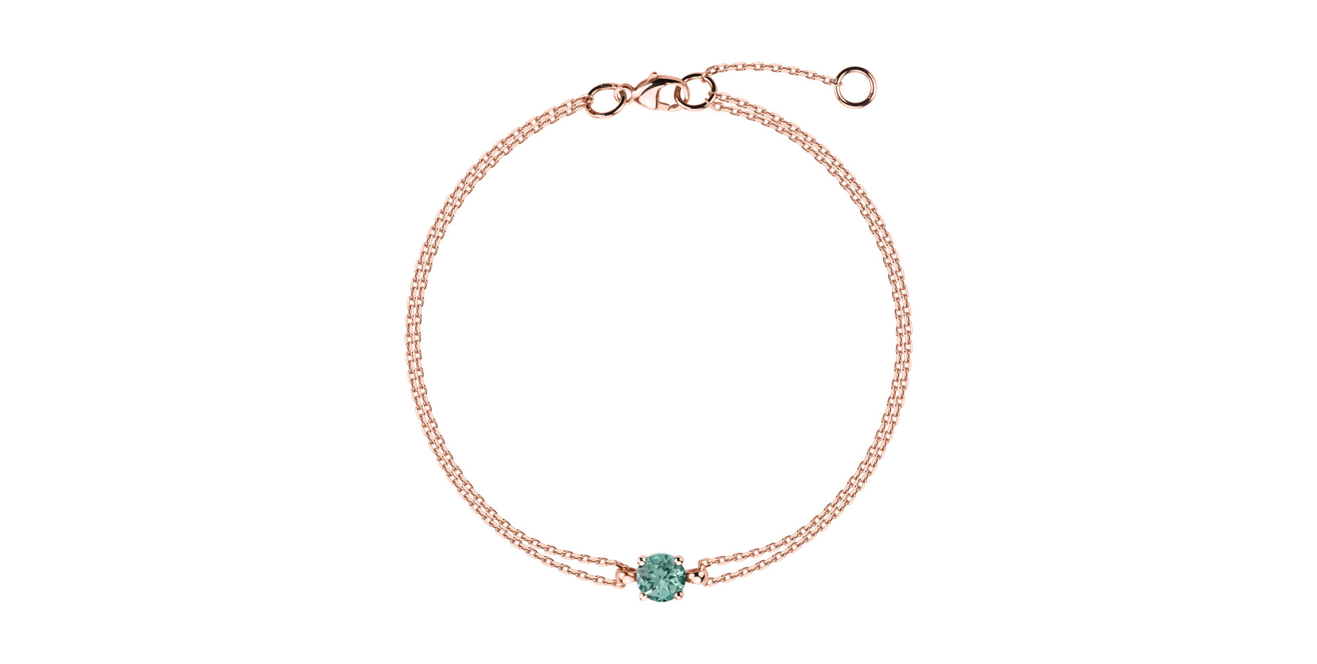14ct rose gold bracelet with Tourmaline Turquoise Roneme