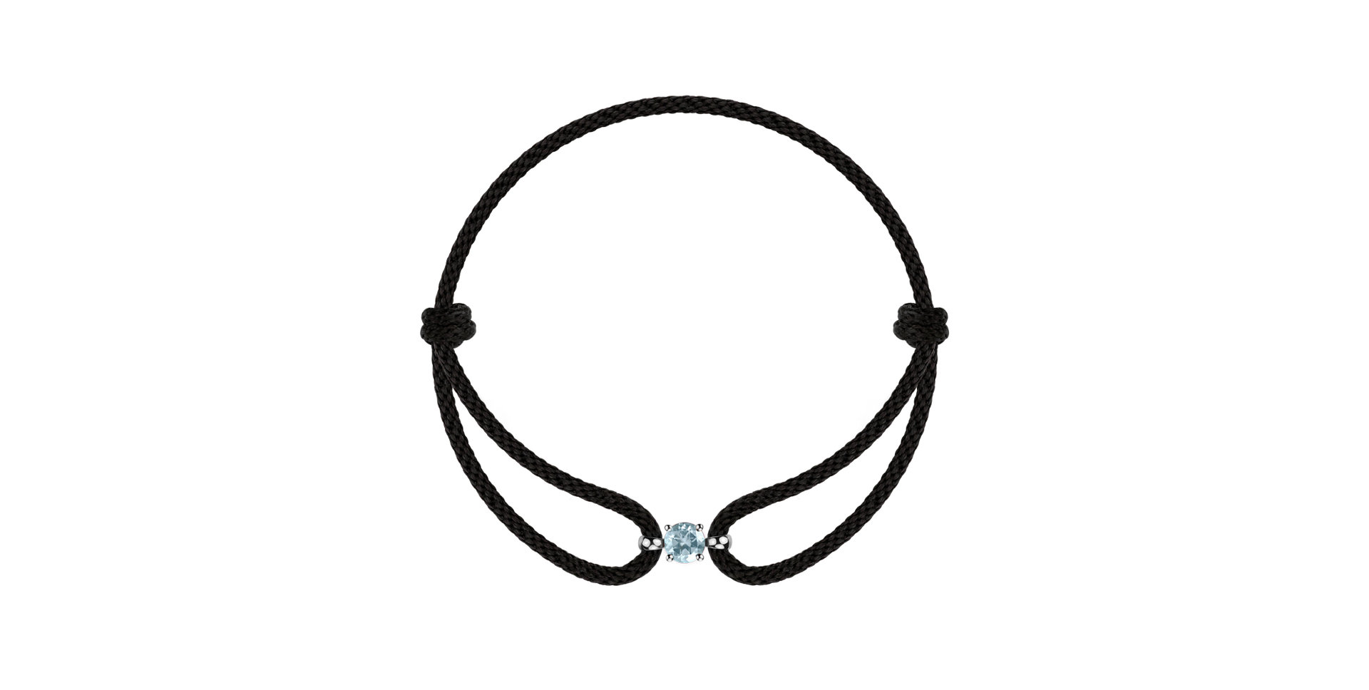 14ct white gold bracelet with Aquamarine Delilah