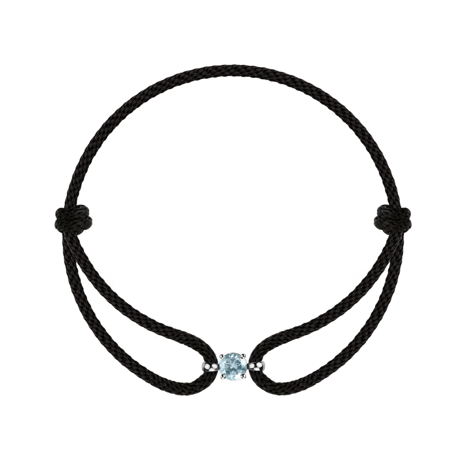 14ct white gold bracelet with Aquamarine Delilah