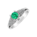Diamond ring with Emerald Viridescent2