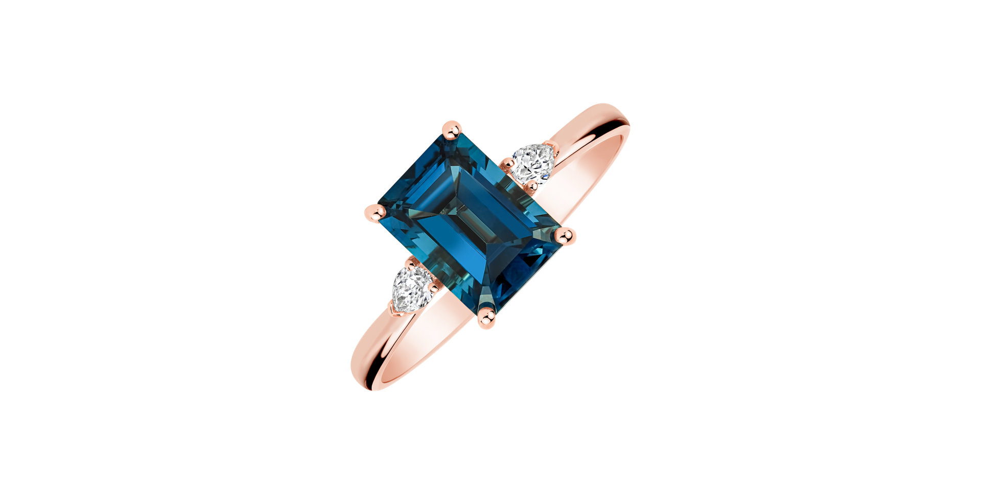 Diamond ring with Topaz Royal Cordelia