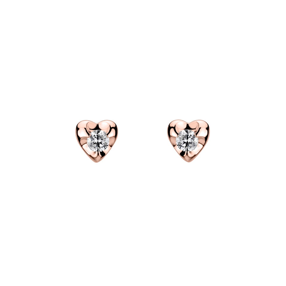 Diamond earrings Full Hearts