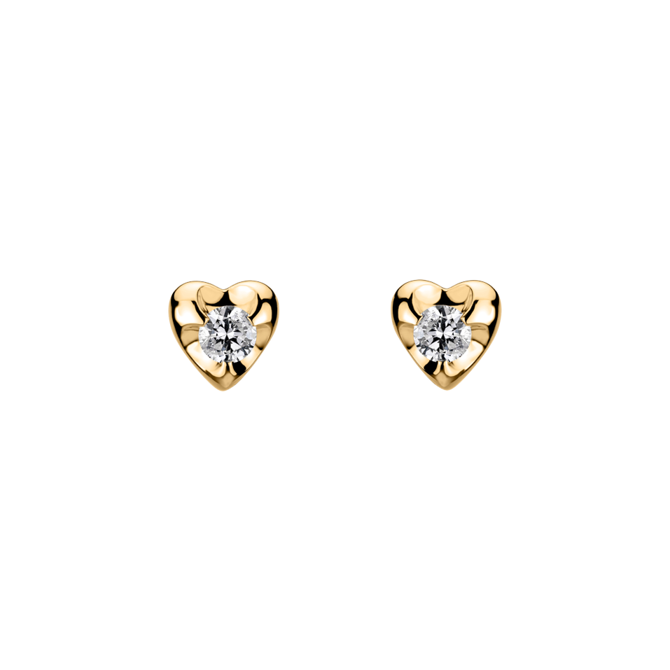 Diamond earrings Full Hearts