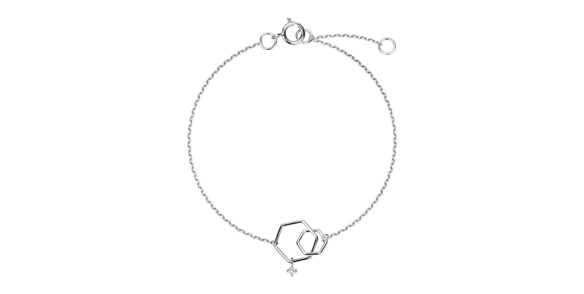 Diamond bracelet Hexagon Elegance