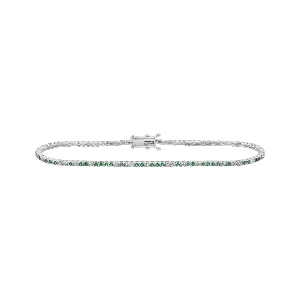 Diamond bracelet with Emeralds Aurorra