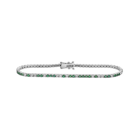 Diamond bracelet with Emeralds Aurorra
