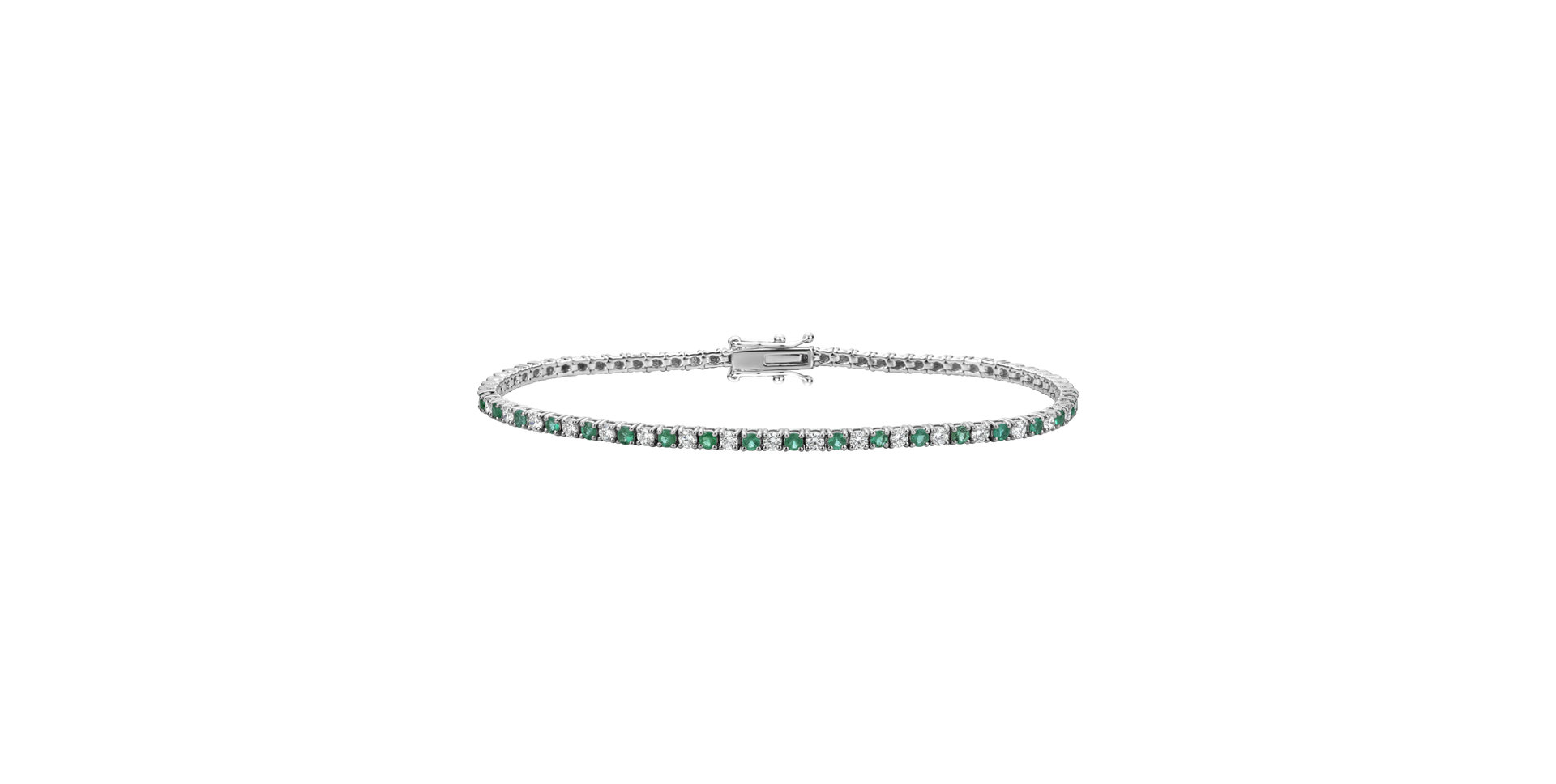 Diamond bracelet with Emeralds Aurorra