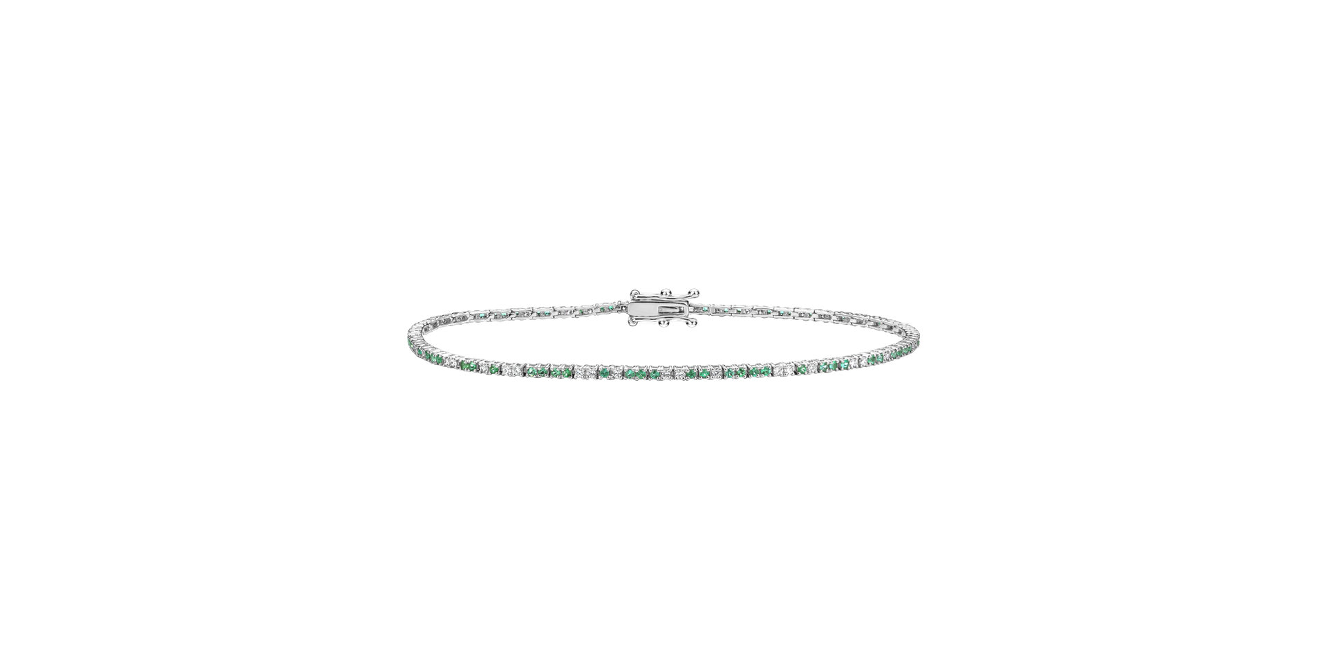 Diamond bracelet with Emeralds Belissia