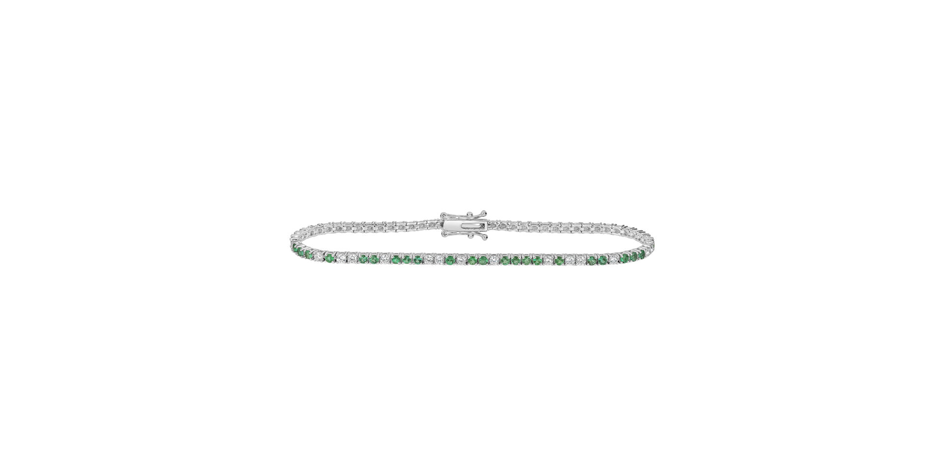 Diamond bracelet with Emeralds Belissia
