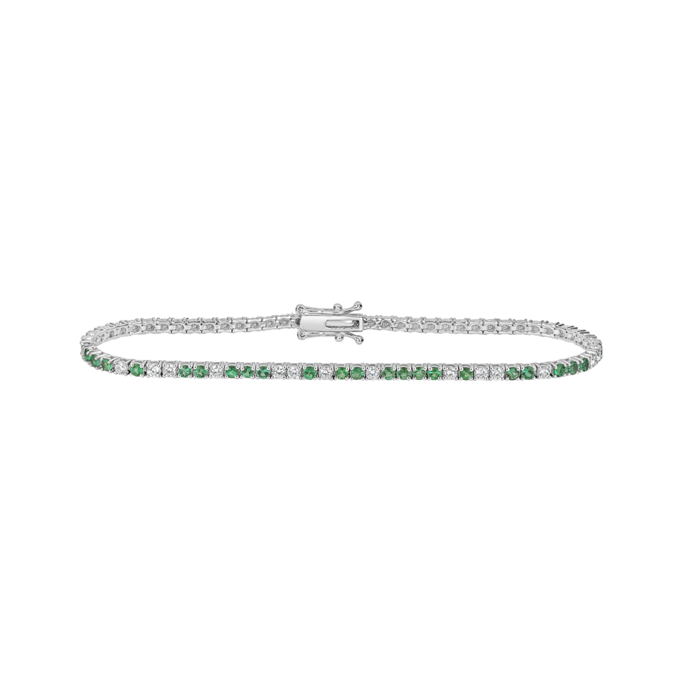 Diamond bracelet with Emeralds Belissia