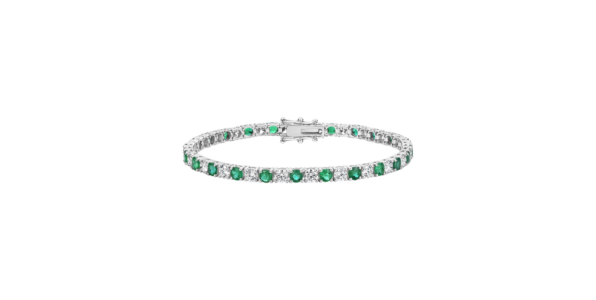 Diamond bracelet with Emeralds Belissia