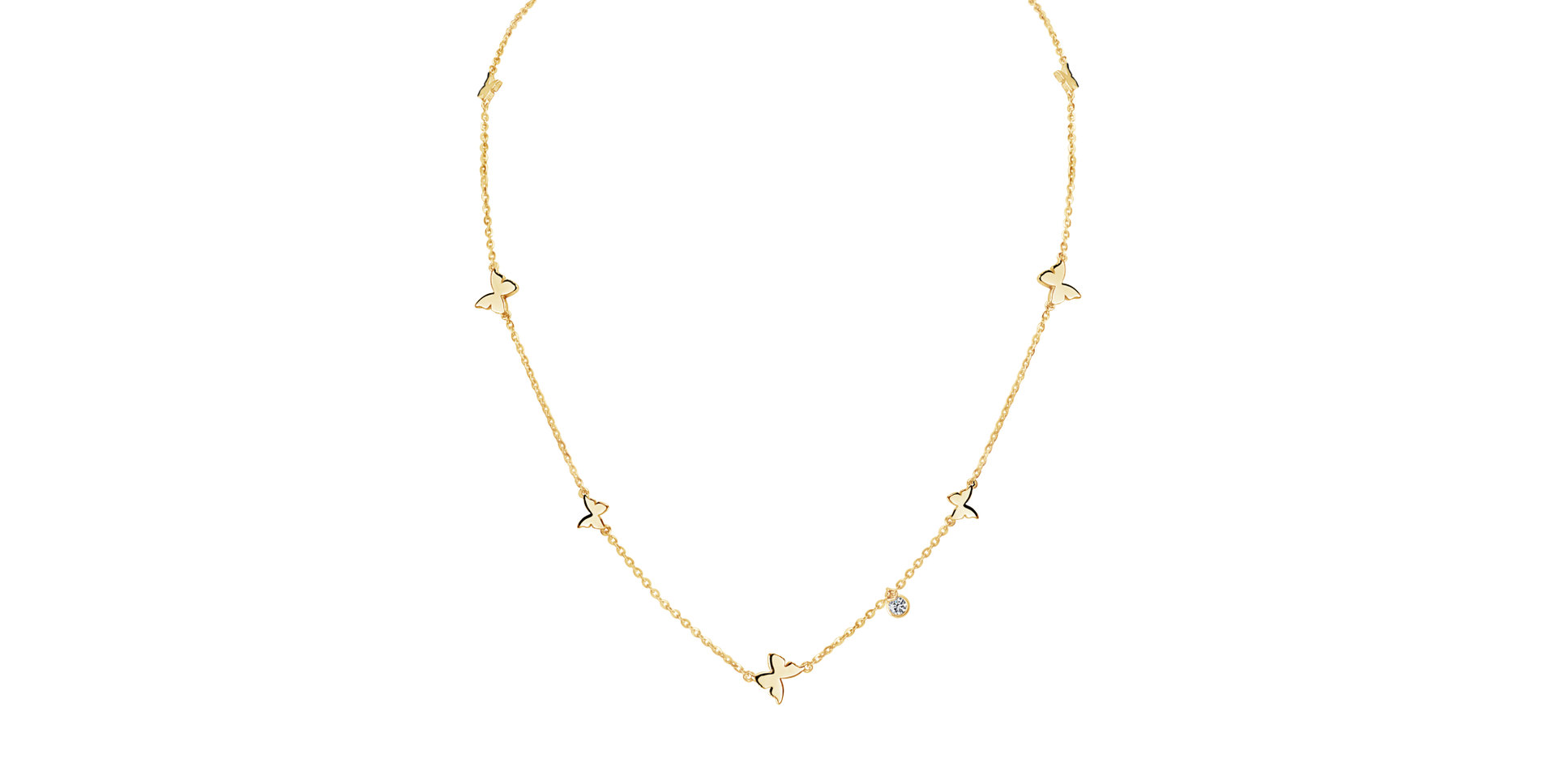 Diamond necklace Wild Butterflies