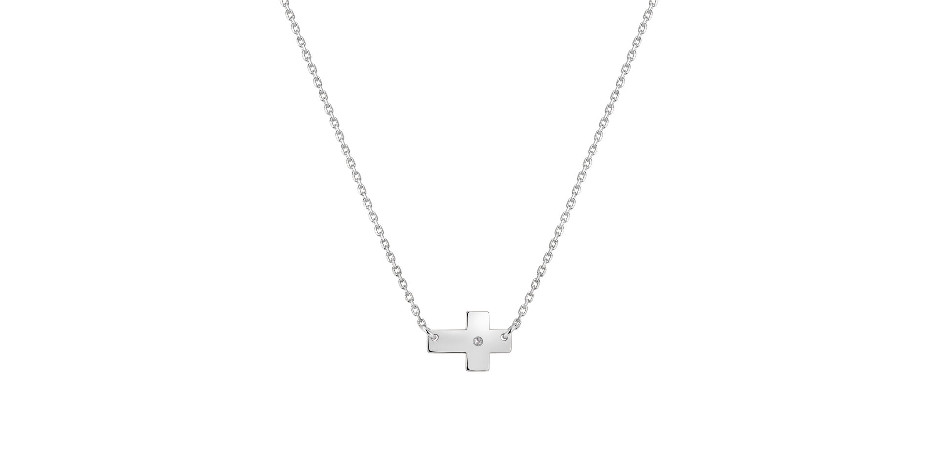 Diamond necklace Cross of Determination