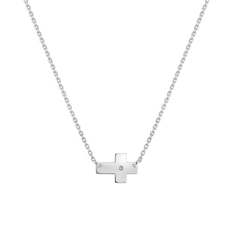 Diamond necklace Cross of Determination