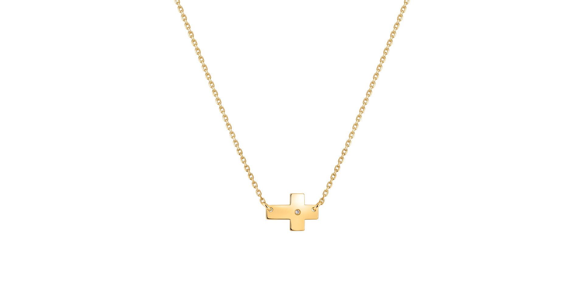 Diamond necklace Cross of Determination