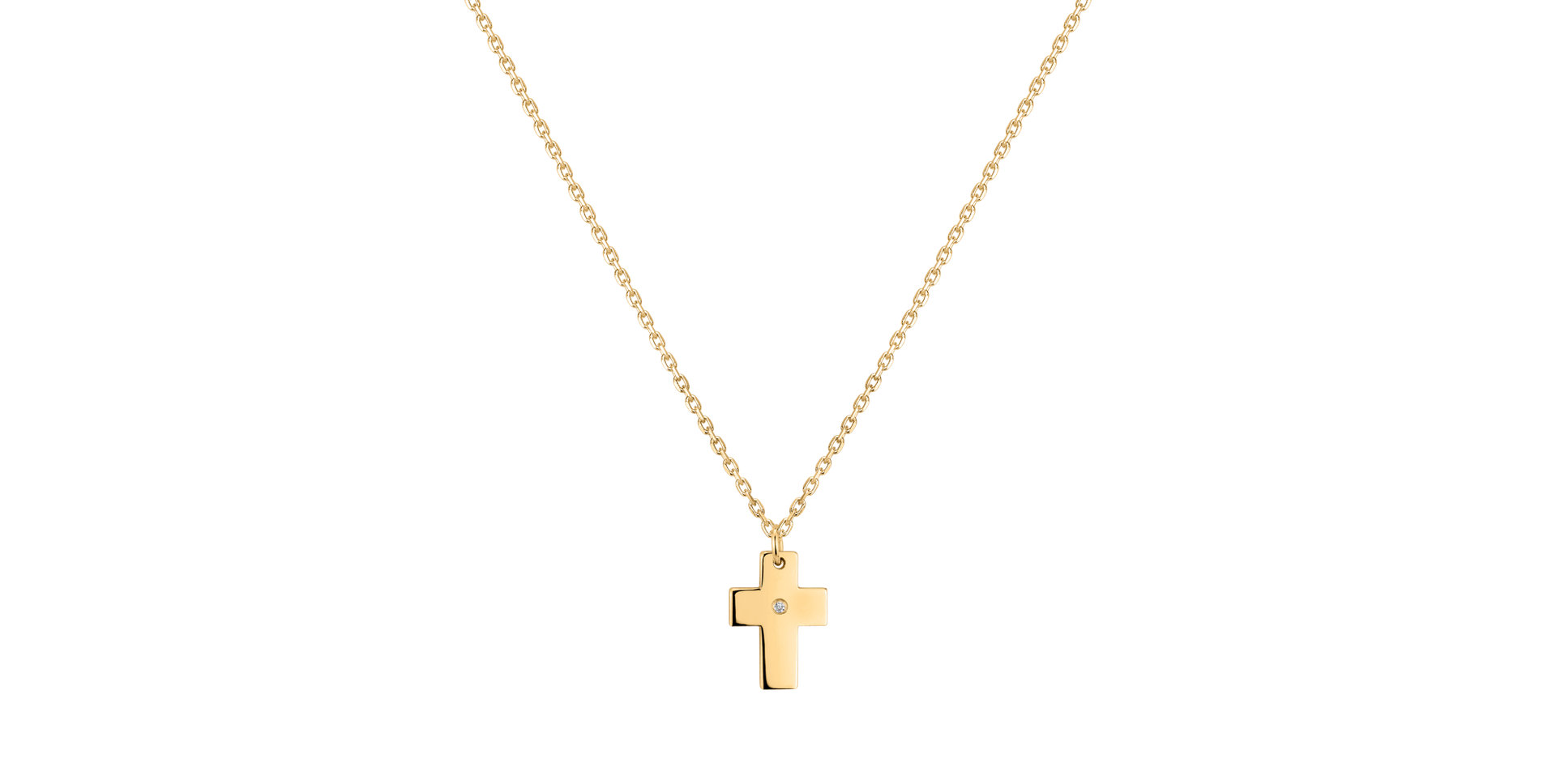 Diamond necklace Cross of Romanticism