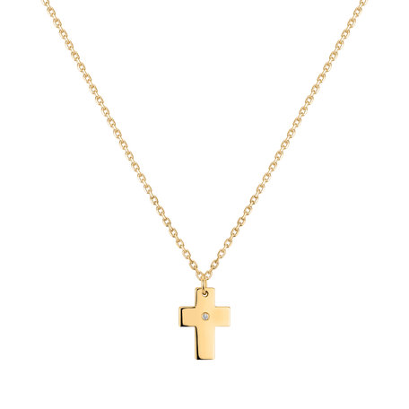 Diamond necklace Cross of Romanticism