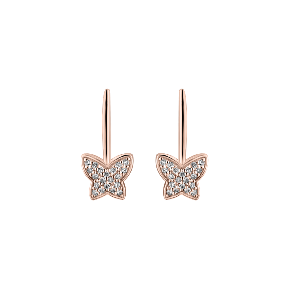 Diamond earrings Sparkle Butterfly