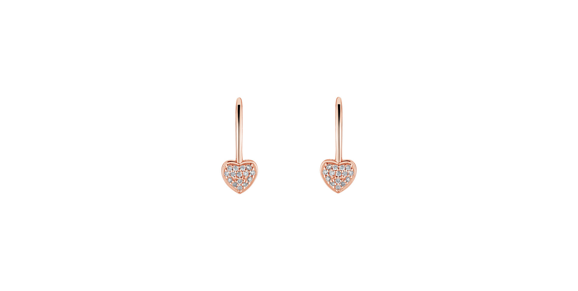 Diamond earings Sparkle Heart