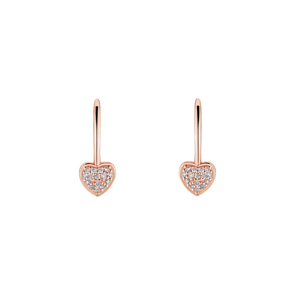 Diamond earings Sparkle Heart