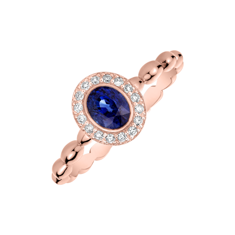 Diamond ring with Sapphire Sapphire Symphony