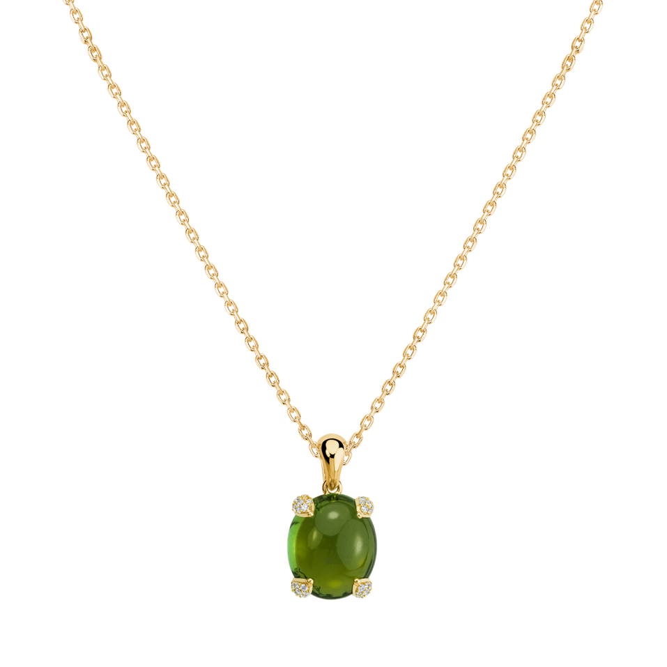 Diamond pendant with Tourmaline Claire