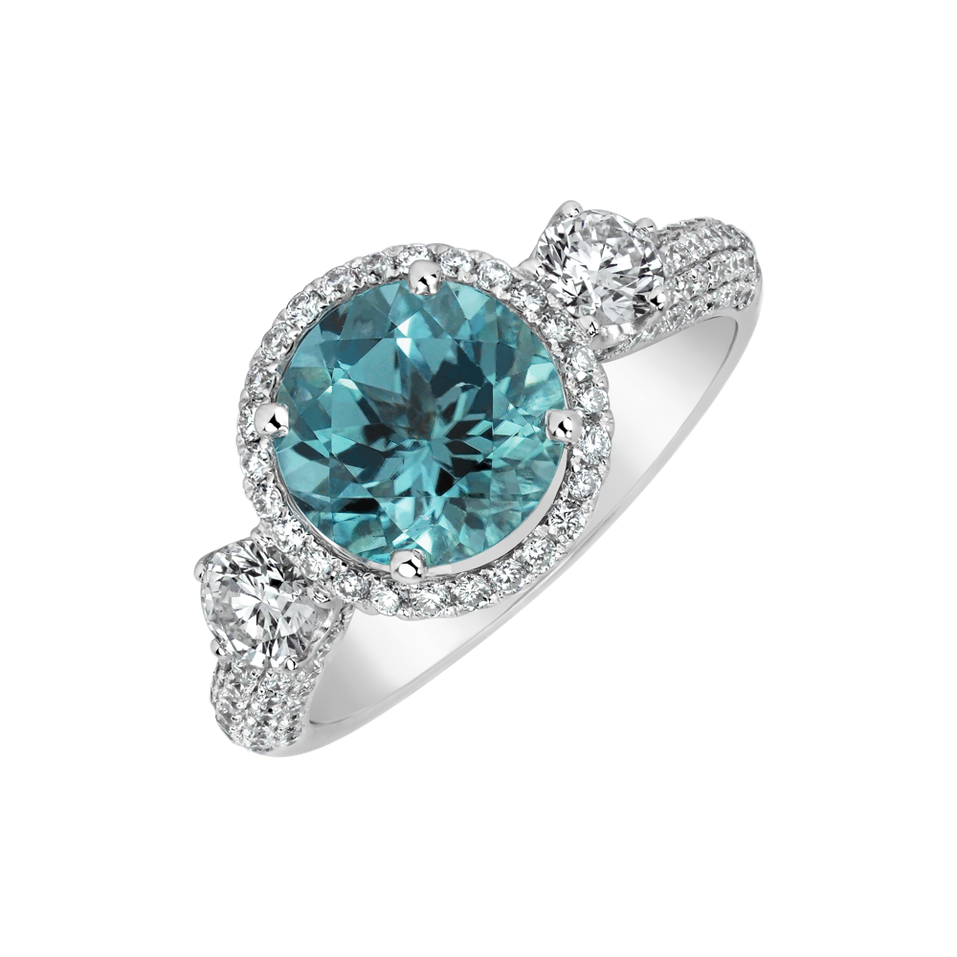 Diamond ring with Tourmalíne Nicolina