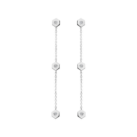 Diamond earrings HexaTriplet