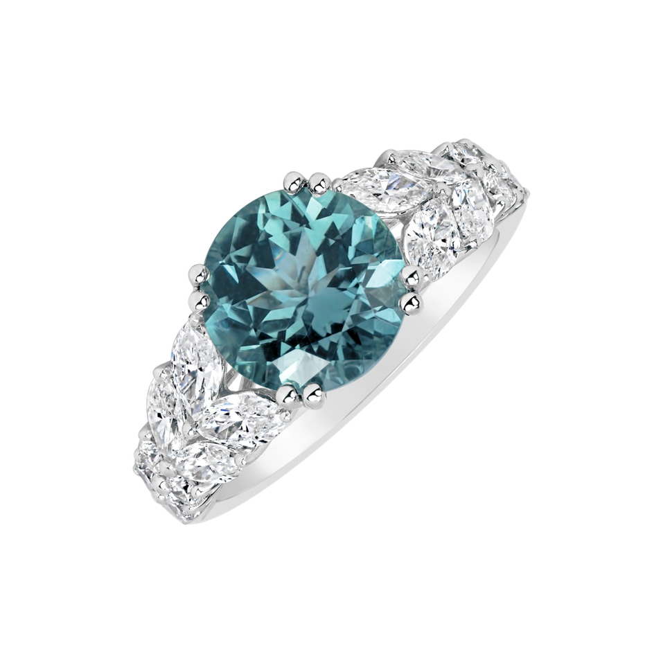Diamond ring with Tourmalíne Luxury Spirit
