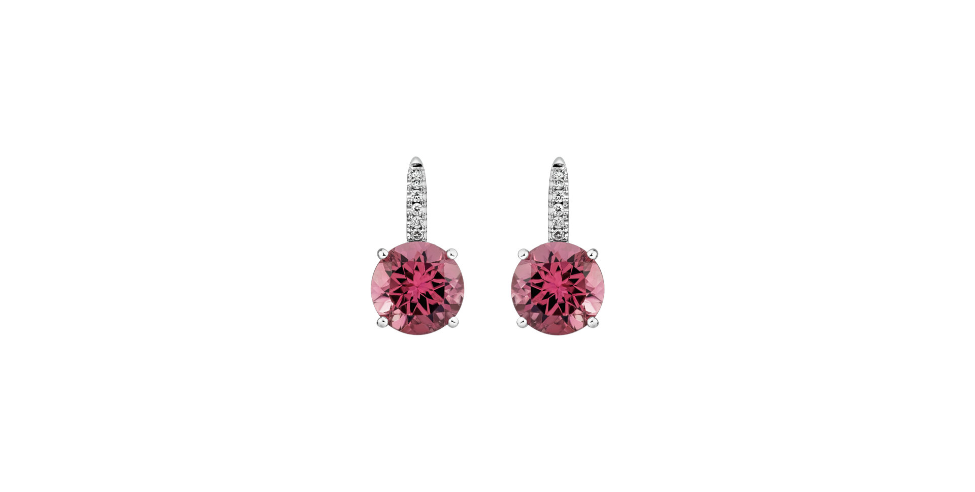Diamond earrings with Tourmaline Bethy