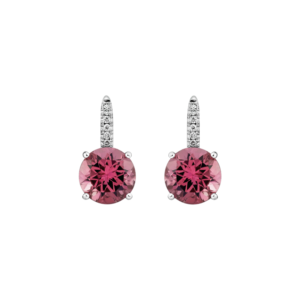 Diamond earrings with Tourmaline Bethy