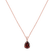 Diamonds necklace with Garnet Tearfall2
