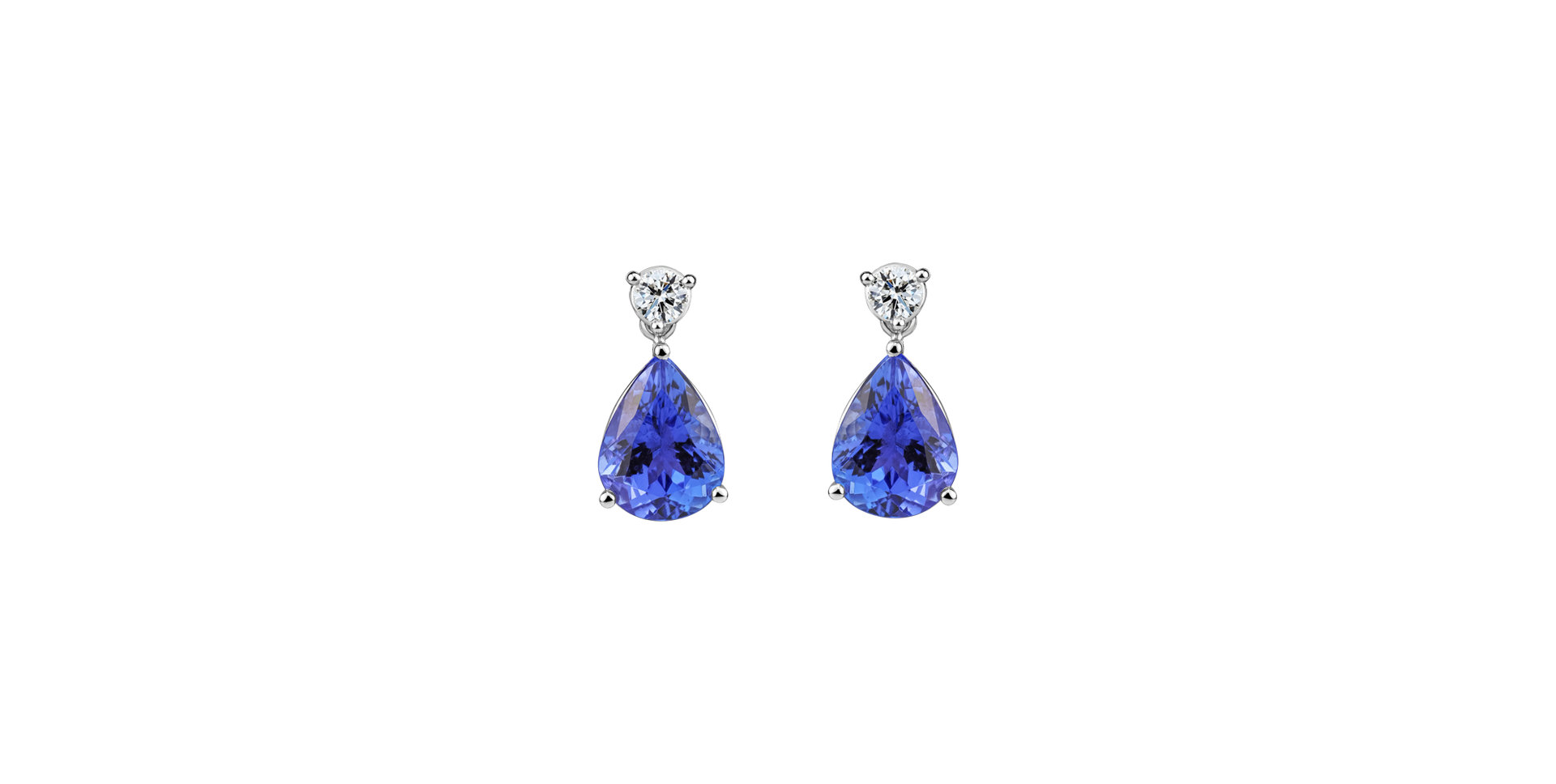 Diamond earrings with Tanzanite Galatea