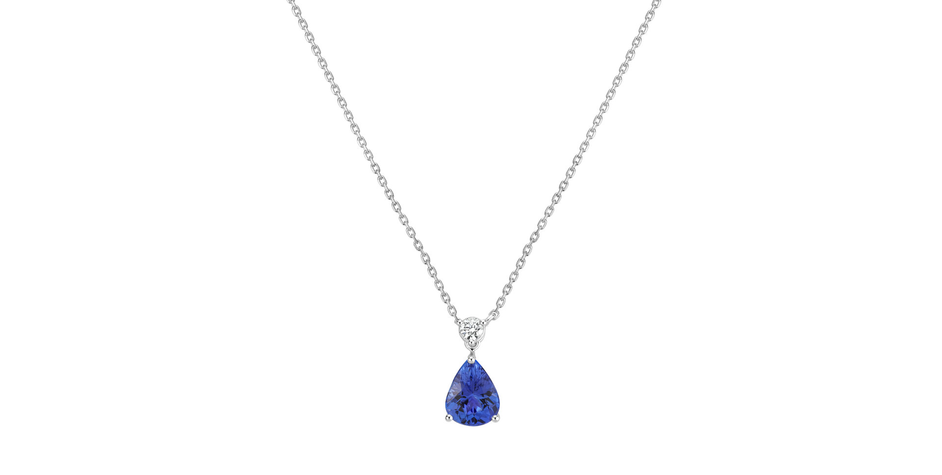 Diamond necklace with Tanzanite Galatea