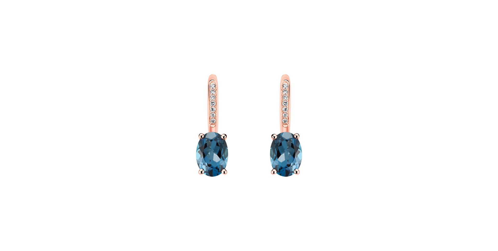 Diamond earrings with Topaz Lucrezia