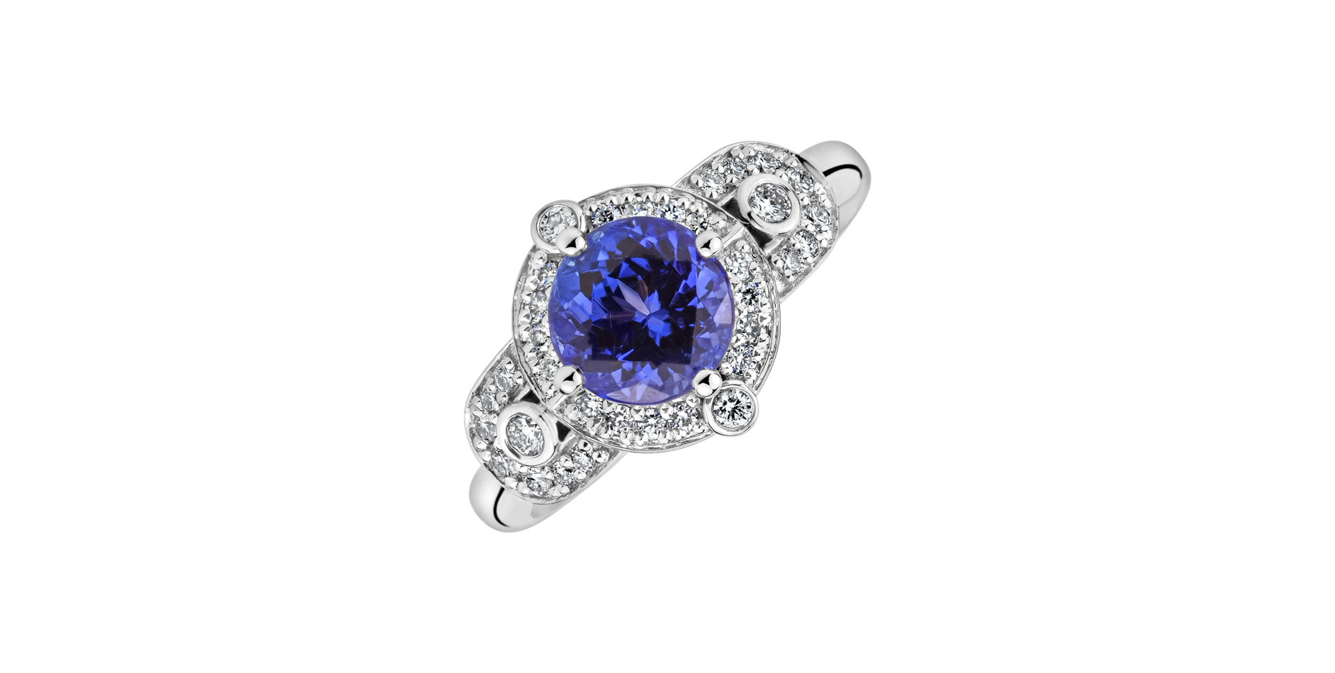 Diamond ring with Tanzanite Imperial Glory