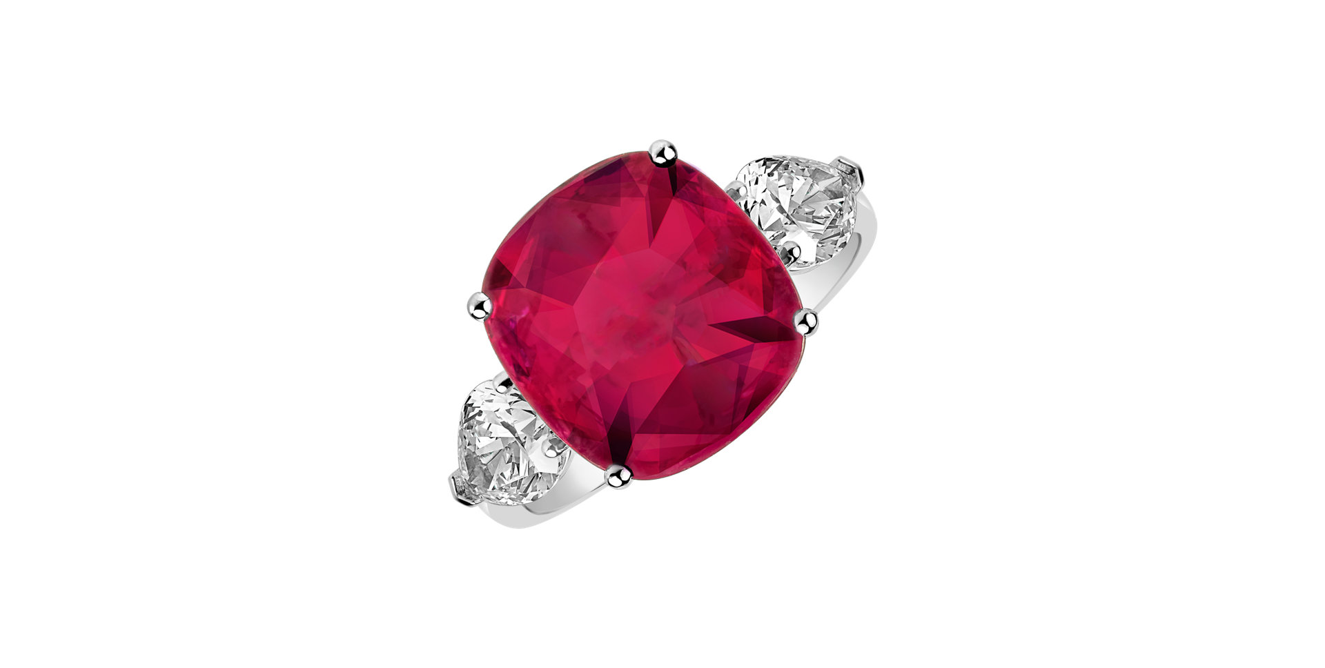 Diamond ring with Ruby Ruby Thunder