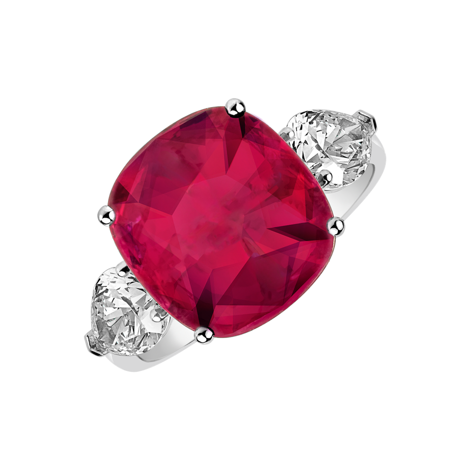 Diamond ring with Ruby Ruby Thunder
