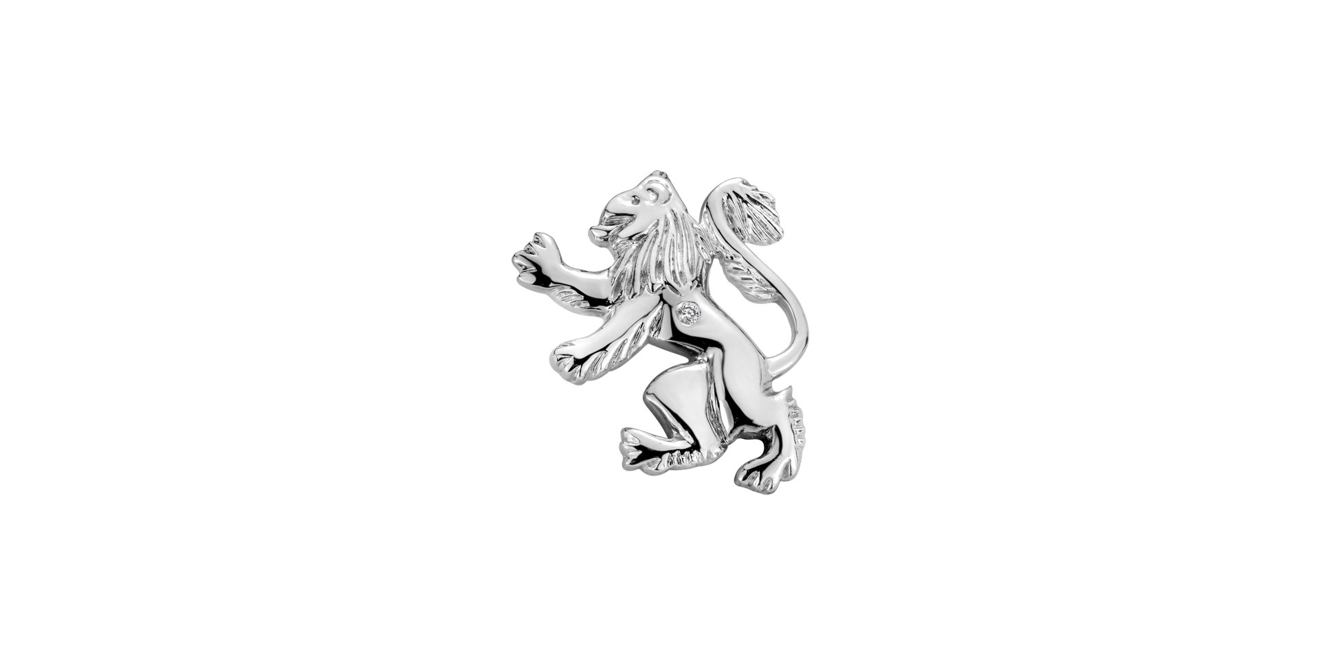 Diamond Brooch Heraldic Lion