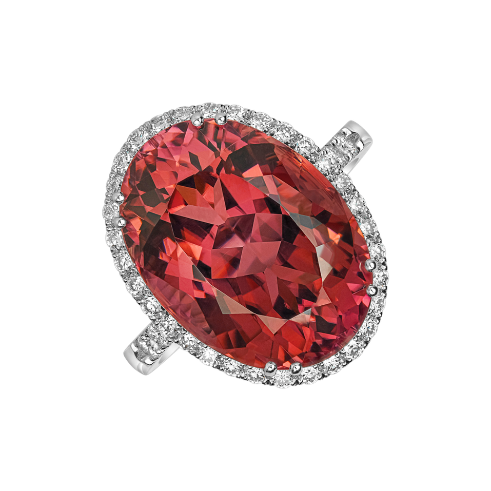 Diamond ring with Tourmaline Sigrid