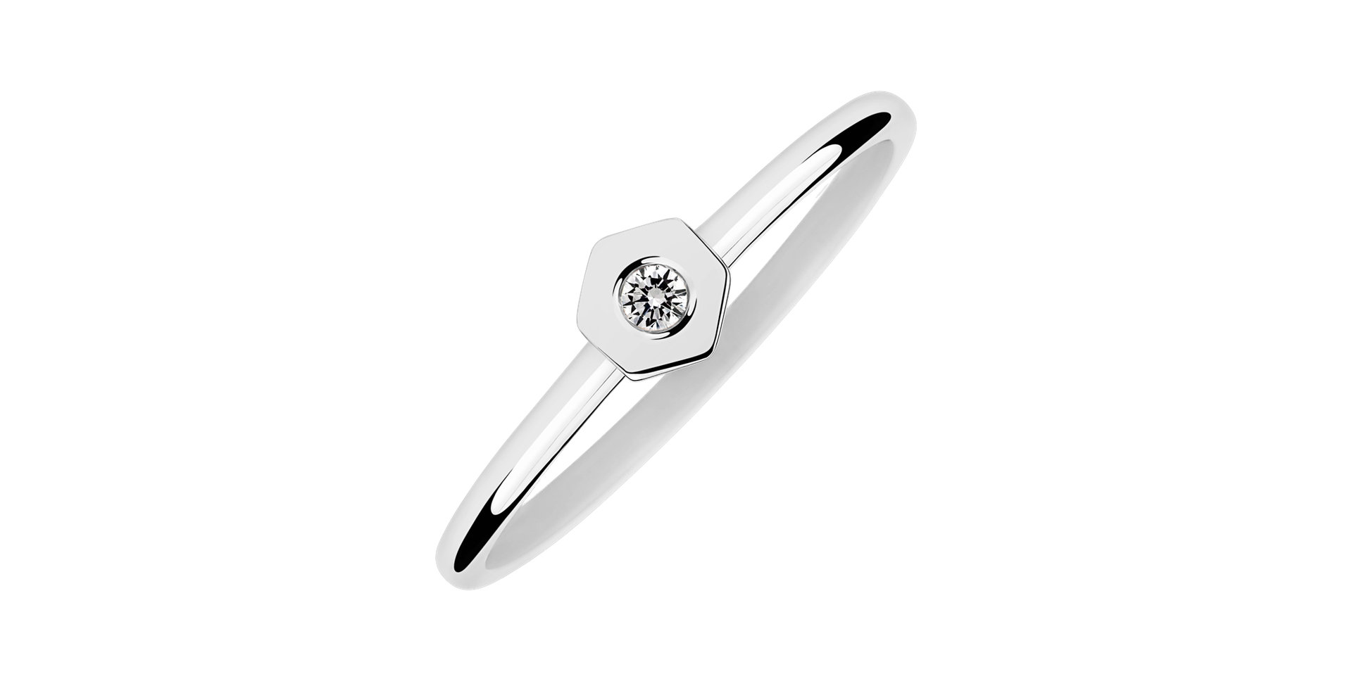 Prstem s diamanty HexaGlam