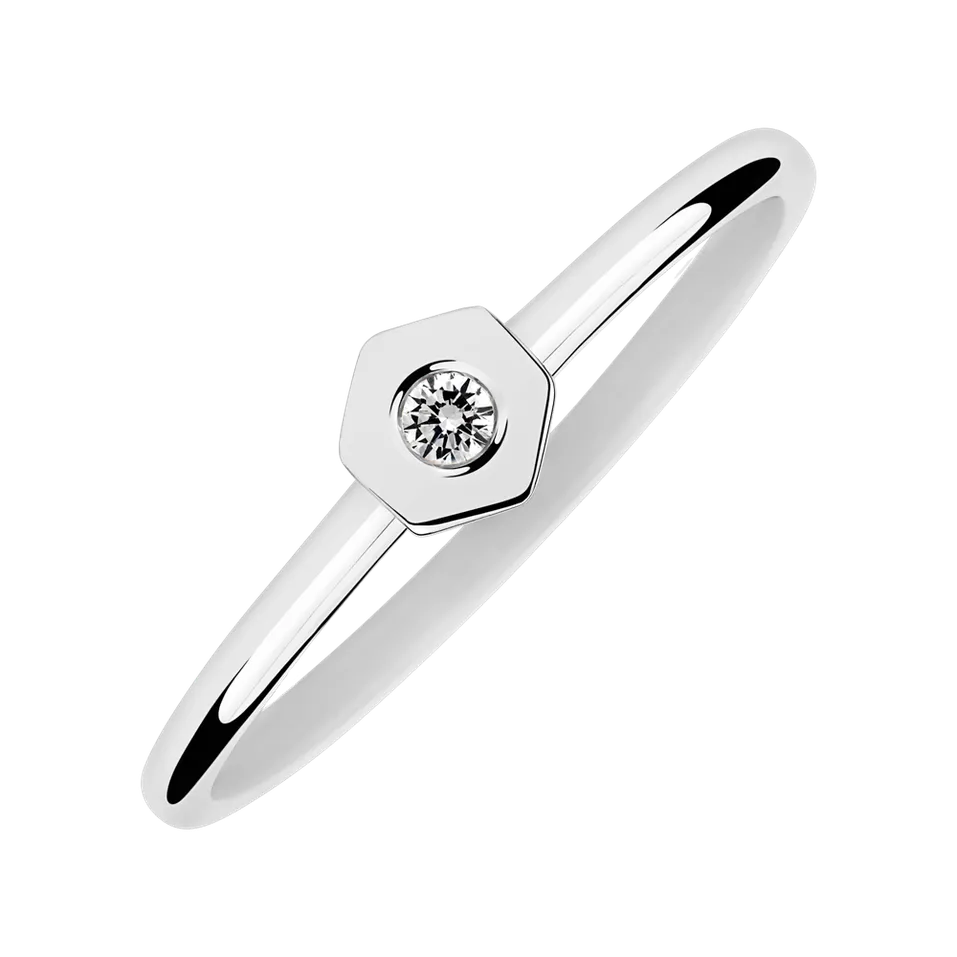 Prstem s diamanty HexaGlam